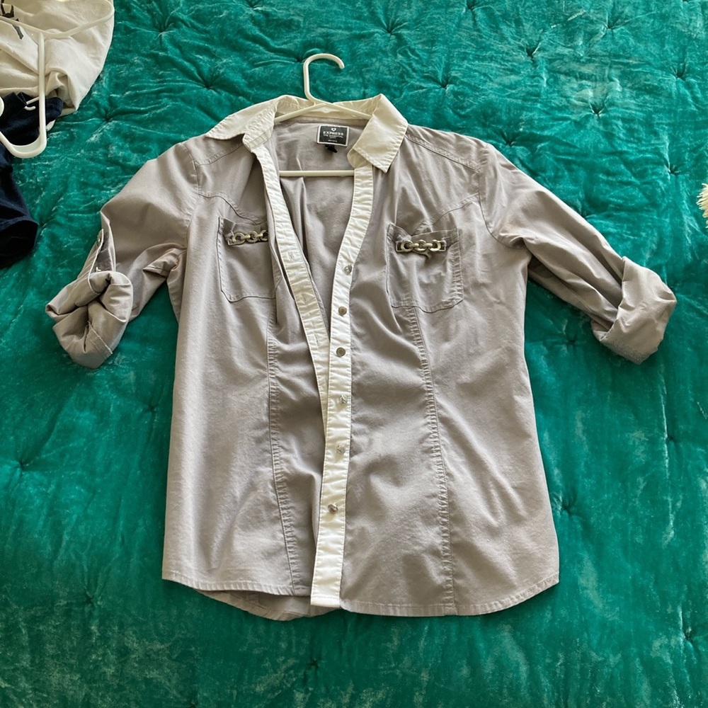 Gray blouse